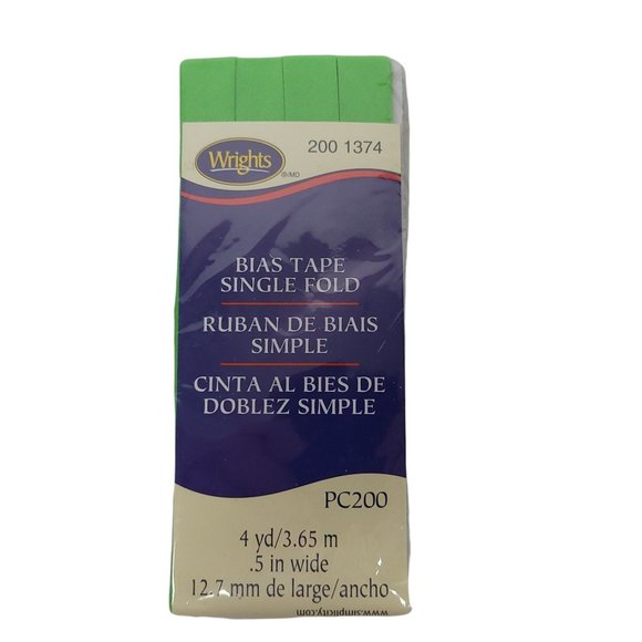 Wrights Bias Tape Single Double Fold Medium Rick Rack Bundle Of 4 - Picture 5 of 8